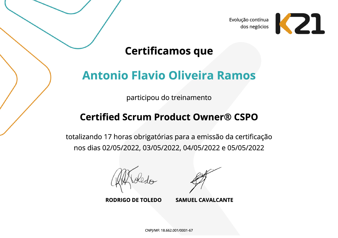 Certificado K21